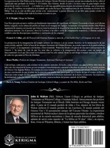 Contraportada de El Mundo Perdido de Génesis Uno, de John H. Walton