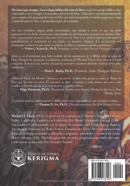Contraportada de Él reinará por siempre, de Michael Vlach