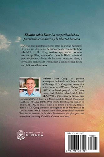 Contraportada de El único sabio Dios, de William Lane Craig