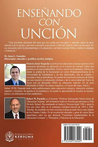 Contraportada de Enseñando con Unción, de Robert W. Pazmino