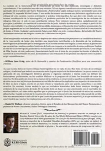 Contraportada de La resurrección de Jesús, de Michael R Licona