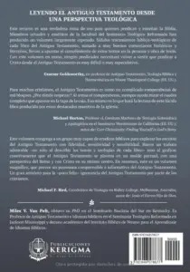 Contraportada de Mensaje y Teología del Antiguo Testamento, de Miles V. Van Pelt