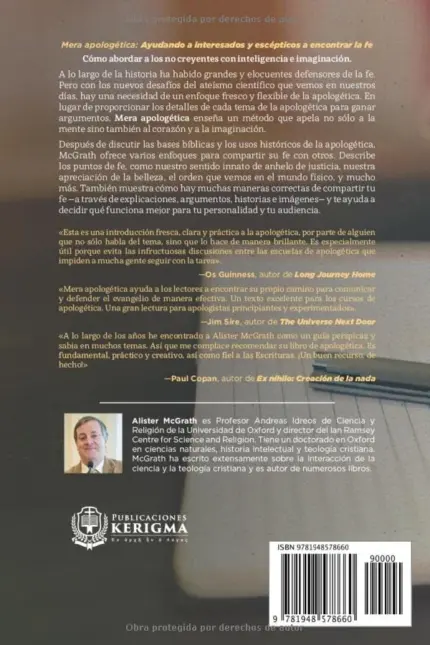 Contraportada de Mera apologética, de Alister E. McGrath
