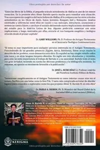 Contraportada de Profecias contra Edom, de Abner B. Bartolo. H