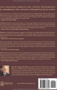 Contraportada de Una teología bíblica del Nuevo Testamento, VOL. 1, de G. K. Beale