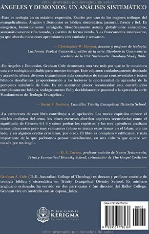 Contraportada de Ángeles y Demonios (Fundamentos de Teología Evangélica), de Graham A. Cole