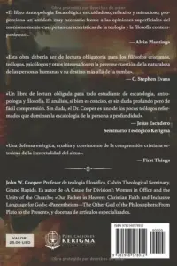 Contraportada de Antropología Escatológica, de John W. Cooper