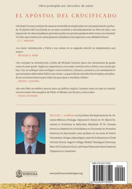 Contraportada de El Apóstol del Crucificado, de Michael J. Gorman