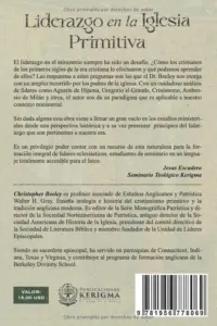 Contraportada de Liderazgo en la Iglesia Primitiva, de Christopher A. Beeley