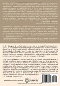 Contraportada de Manual de Apologética Cristiana, de Douglas Groothuis