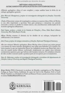 Contraportada de Metodo Apologetico, de Brian Morley