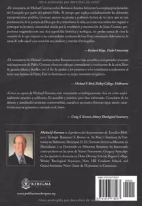 Contraportada de Romanos, de Michael J. Gorman