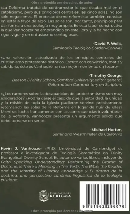 Contraportada de Autoridad Bíblica después de Babel, de Kevin J. Vanhoozer