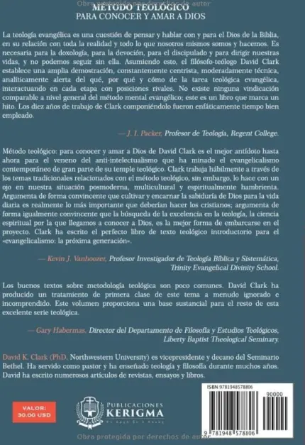Contraportada de Método Teológico, de David K. Clark