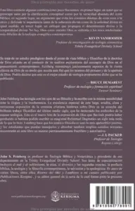 Contraportada de Nadie Como Él, de JOHN S. FEINBERG