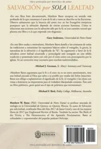 Contraportada de Salvación por Sola Lealtad, de Matthew W. Bates