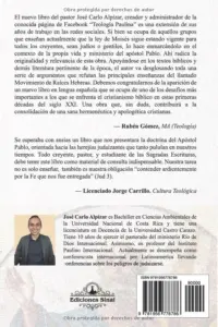 Contraportada de Contra los Judaizantes, de Jose Carlo Alpízar
