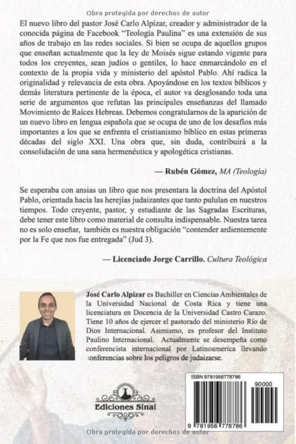 Contraportada de Contra los Judaizantes, de Jose Carlo Alpízar