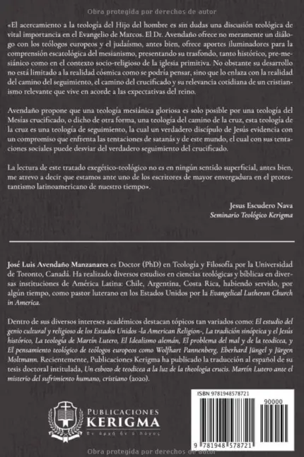 Contraportada de El camino de la Cruz, de Jose Luis Avendaño