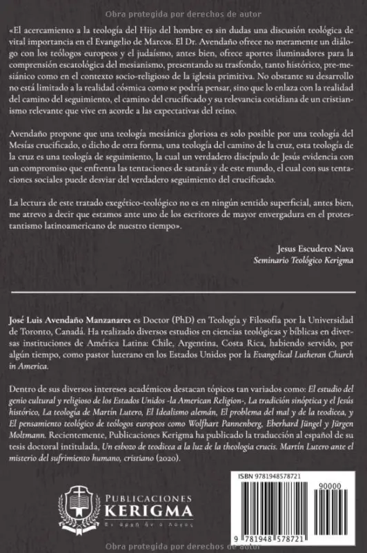 Contraportada de El camino de la Cruz, de Jose Luis Avendaño