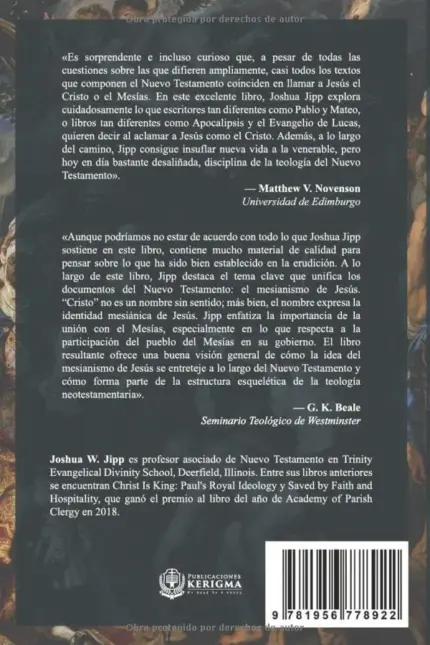 Contraportada de El Mesías prometido, de Joshua W. Jipp