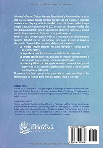 Contraportada de Psico-Terapia Pastoral, de Misael Ramirez