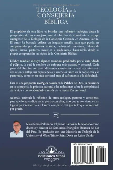 Contraportada de Teología de la Consejería Bíblica, de Silas Ramos Palomino